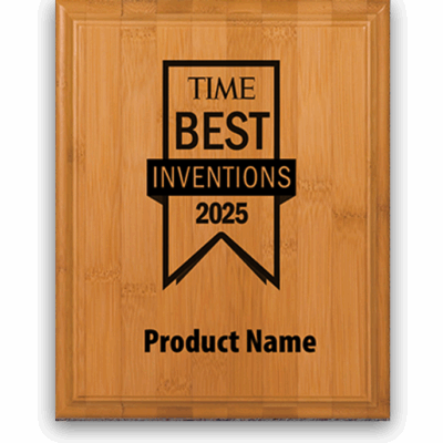 TIME Best Inventions Bamboo Plaque