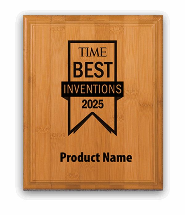 TIME Best Inventions Bamboo Plaque